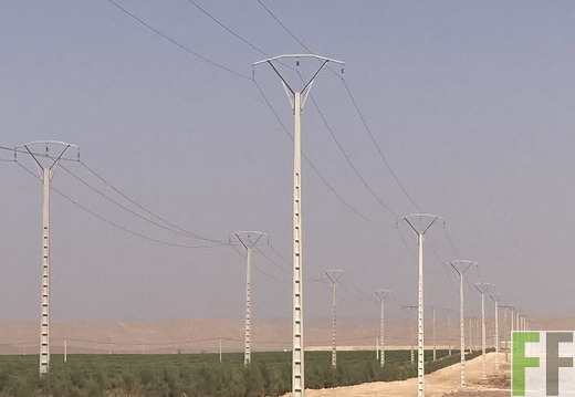 Stromnetz auf der Oase-1-Fläche