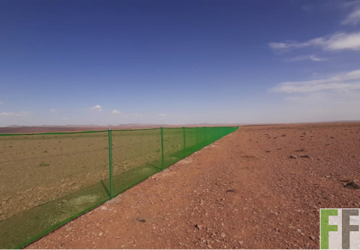 Zaun auf der Oase-1-Fläche